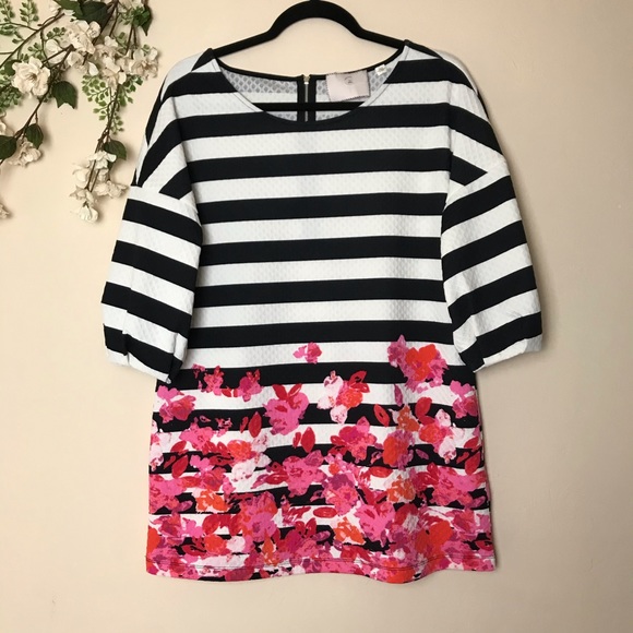 Anthropologie Tops - Anthropologie Postmark striped floral print top